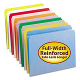 Reinforced Top Tab Colored File Folders, Straight Tab, Letter Size, Yellow, 100-box