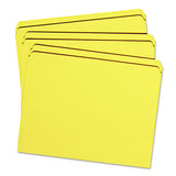 Reinforced Top Tab Colored File Folders, Straight Tab, Letter Size, Yellow, 100-box