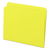 Reinforced Top Tab Colored File Folders, Straight Tab, Letter Size, Yellow, 100-box