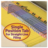 Reinforced Top Tab Colored File Folders, Straight Tab, Letter Size, Yellow, 100-box
