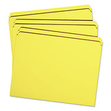 Reinforced Top Tab Colored File Folders, Straight Tab, Letter Size, Yellow, 100-box