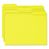 Reinforced Top Tab Colored File Folders, 1-3-cut Tabs, Letter Size, Yellow, 100-box