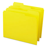 Reinforced Top Tab Colored File Folders, 1-3-cut Tabs, Letter Size, Yellow, 100-box