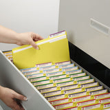 Reinforced Top Tab Colored File Folders, 1-3-cut Tabs, Letter Size, Yellow, 100-box