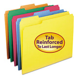 Reinforced Top Tab Colored File Folders, 1-3-cut Tabs, Letter Size, Yellow, 100-box