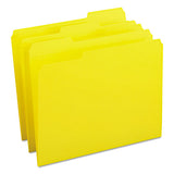 Reinforced Top Tab Colored File Folders, 1-3-cut Tabs, Letter Size, Yellow, 100-box