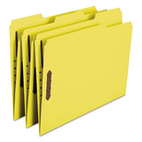 Top Tab Colored 2-fastener Folders, 1-3-cut Tabs, Letter Size, Yellow, 50-box