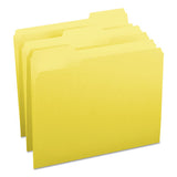 Colored File Folders, 1-3-cut Tabs, Letter Size, Yellow, 100-box