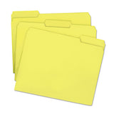 Colored File Folders, 1-3-cut Tabs, Letter Size, Yellow, 100-box