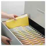 Colored File Folders, 1-3-cut Tabs, Letter Size, Yellow, 100-box