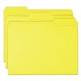 Colored File Folders, 1-3-cut Tabs, Letter Size, Yellow, 100-box