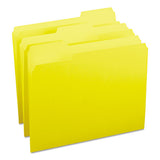 Colored File Folders, 1-3-cut Tabs, Letter Size, Yellow, 100-box