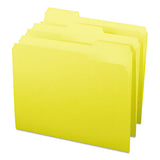 Colored File Folders, 1-3-cut Tabs, Letter Size, Yellow, 100-box