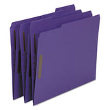 Top Tab Colored 2-fastener Folders, 1-3-cut Tabs, Letter Size, Purple, 50-box