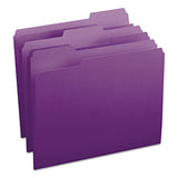 Colored File Folders, 1-3-cut Tabs, Letter Size, Purple, 100-box