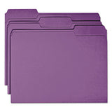 Colored File Folders, 1-3-cut Tabs, Letter Size, Purple, 100-box
