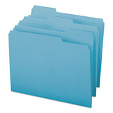 Colored File Folders, 1-3-cut Tabs, Letter Size, Teal, 100-box