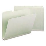 Expanding Recycled Heavy Pressboard Folders, 1-3-cut Tabs, 2" Expansion, Letter Size, Gray-green, 25-box