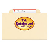 Manila Four- And Six-section Top Tab Classification Folders, 1 Divider, Letter Size, Manila, 10-box