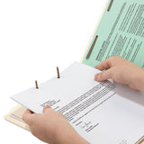 Manila Four- And Six-section Top Tab Classification Folders, 1 Divider, Letter Size, Manila, 10-box