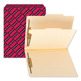 Manila Four- And Six-section Top Tab Classification Folders, 1 Divider, Letter Size, Manila, 10-box