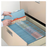 Colored Top Tab Classification Folders, 1 Divider, Letter Size, Blue, 10-box