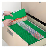Colored Top Tab Classification Folders, 1 Divider, Letter Size, Green, 10-box