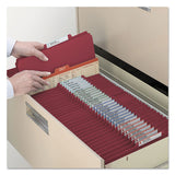 Colored Top Tab Classification Folders, 1 Divider, Letter Size, Red, 10-box
