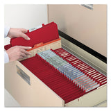 Colored Top Tab Classification Folders, 2 Dividers, Letter Size, Red, 10-box