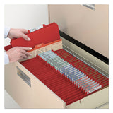 Eight-section Pressboard Top Tab Classification Folders With Safeshield Fasteners, 3 Dividers, Letter Size, Bright Red, 10-bx