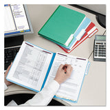 Colored Pressboard Folders With Two Safeshield Coated Fasteners, 1-3-cut Tabs, Letter Size, Blue, 25-box