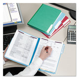 Colored Pressboard Folders With Two Safeshield Coated Fasteners, 1-3-cut Tabs, Letter Size, Green, 25-box