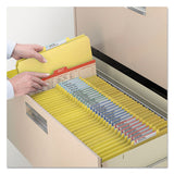 Colored Pressboard Folders With Two Safeshield Coated Fasteners, 1-3-cut Tabs, Letter Size, Yellow, 25-box