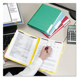 Colored Pressboard Folders With Two Safeshield Coated Fasteners, 1-3-cut Tabs, Letter Size, Yellow, 25-box