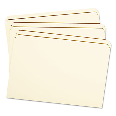 Reinforced Tab Manila File Folders, Straight Tab, Legal Size, 11 Pt. Manila, 100-box