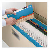 Reinforced Top Tab Colored File Folders, Straight Tab, Legal Size, Blue, 100-box
