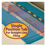 Reinforced Top Tab Colored File Folders, Straight Tab, Legal Size, Blue, 100-box