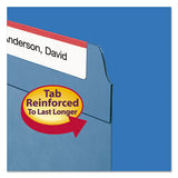 Reinforced Top Tab Colored File Folders, Straight Tab, Legal Size, Blue, 100-box