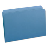 Reinforced Top Tab Colored File Folders, Straight Tab, Legal Size, Blue, 100-box