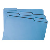 Reinforced Top Tab Colored File Folders, 1-3-cut Tabs, Legal Size, Blue, 100-box