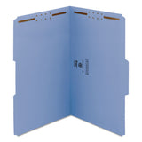 Top Tab Colored 2-fastener Folders, 1-3-cut Tabs, Legal Size, Blue, 50-box