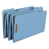Top Tab Colored 2-fastener Folders, 1-3-cut Tabs, Legal Size, Blue, 50-box