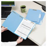 Top Tab Colored 2-fastener Folders, 1-3-cut Tabs, Legal Size, Blue, 50-box