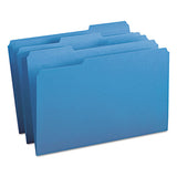 Colored File Folders, 1-3-cut Tabs, Legal Size, Blue, 100-box