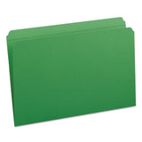 Reinforced Top Tab Colored File Folders, Straight Tab, Legal Size, Green, 100-box