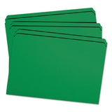 Reinforced Top Tab Colored File Folders, Straight Tab, Legal Size, Green, 100-box