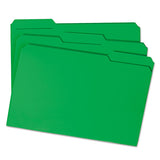 Reinforced Top Tab Colored File Folders, 1-3-cut Tabs, Legal Size, Green, 100-box