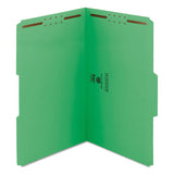 Top Tab Colored 2-fastener Folders, 1-3-cut Tabs, Legal Size, Green, 50-box