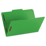 Top Tab Colored 2-fastener Folders, 1-3-cut Tabs, Legal Size, Green, 50-box