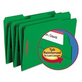 Top Tab Colored 2-fastener Folders, 1-3-cut Tabs, Legal Size, Green, 50-box
